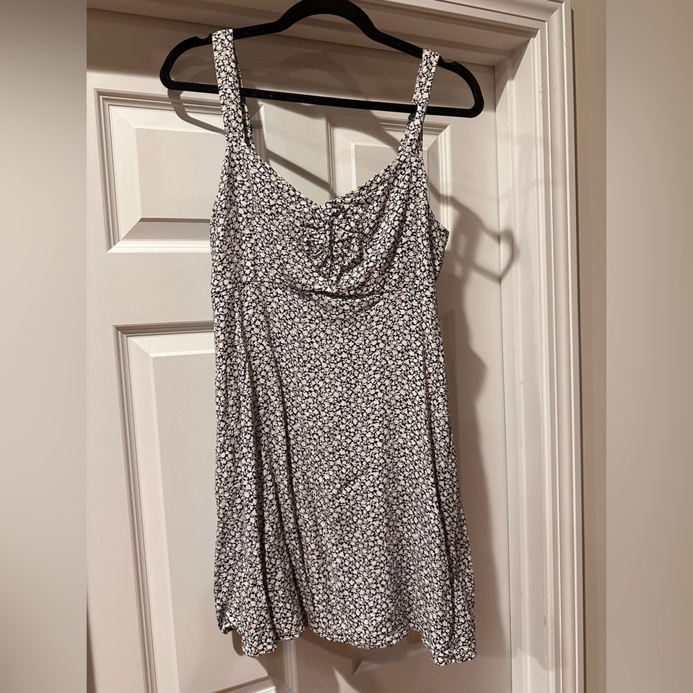 Old Navy navy floral fit and flare dress